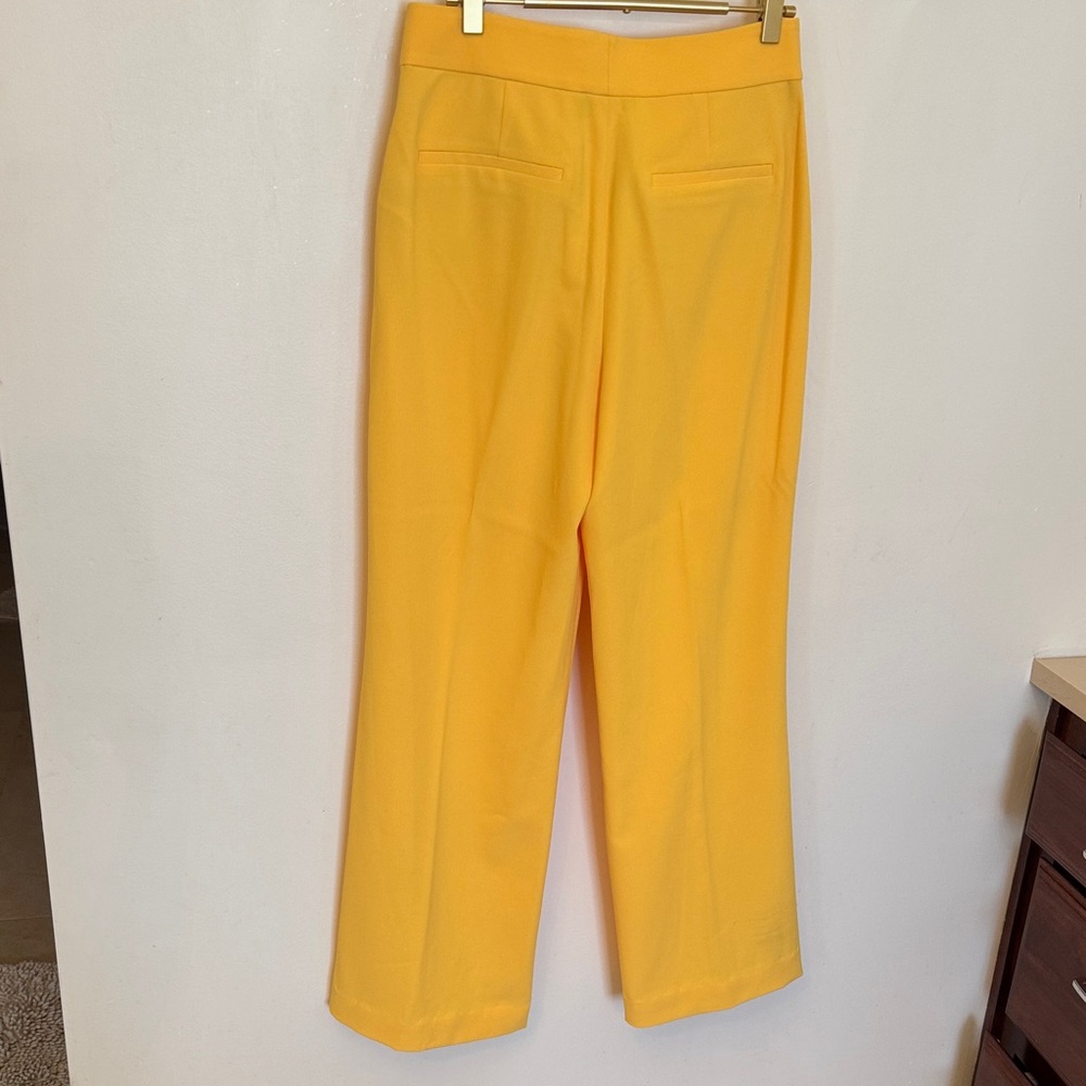 Alice + Olivia Dylan Sunny Yellow Trousers size 4 - Picture 6 of 11
